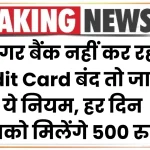 अगर बैंक नहीं कर रहा Credit Card बंद तो जान लें ये नियम, हर दिन आपको मिलेंगे 500 रुपये