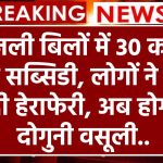 बिजली बिलों में 30 करोड़ की सब्सिडी, लोगों ने कर दी हेराफेरी, अब होगी दोगुनी वसूली..